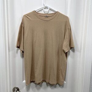 Auralee - Twist Cotton Cashmere Tee in Beige, Size 3 (US M).